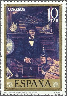 ESPAÑA 1972 2083 Sello Nuevo Pintor Solana El Capitán Mercante