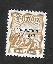 Lundy - Coronación 2-6-1953, - frailecillos