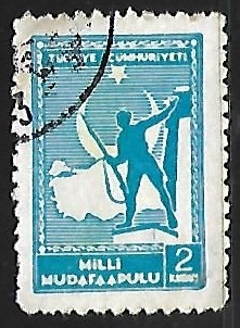 Soldado y mapa de Turquia