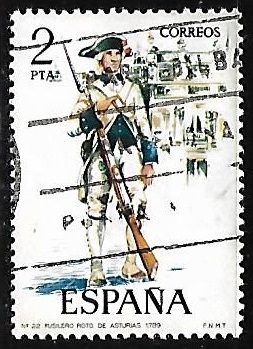 Uniformes militares - Fusilero del Regimiento de Asturias