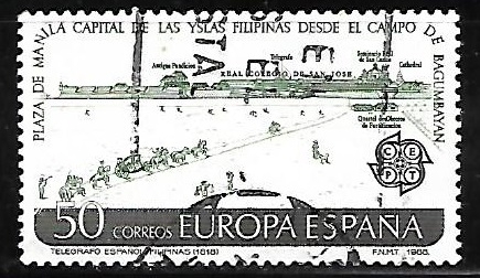 Europa - Implantación del telégrafo en Filipinas