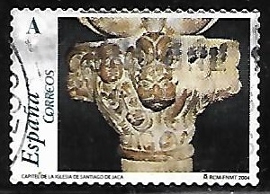 El románico aragonés - Capitel de la Iglesia de Santiago de Jaca