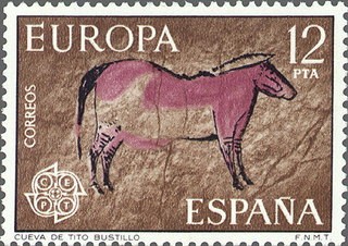 ESPAÑA 1975 2260 Sello Nuevo Europa CEPT Cueva de Tito Bustillo Ribadesella Asturias
