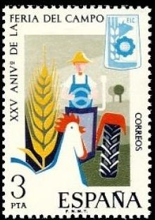 ESPAÑA 1975 2263 Sello Nuevo XXV Aniversario de la Feria del Campo Spain
