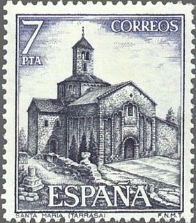 ESPAÑA 1975 2271 Sello Nuevo IX Serie Turistica Santa Maria Tarrasa Barcelona