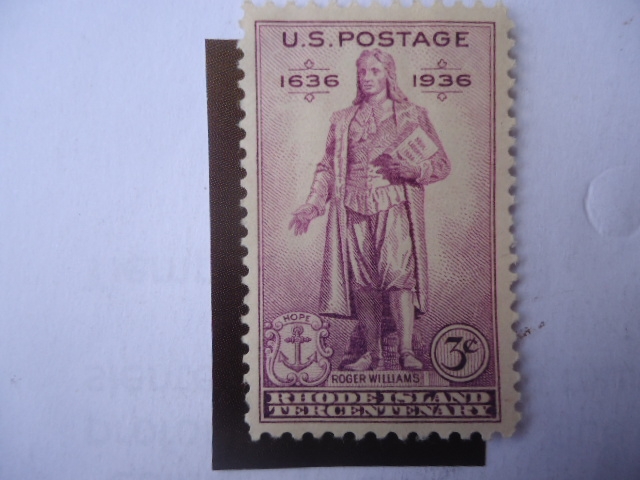 Estatua de Roger Williams (1663-1683) Teólogo y fundador de Rhode Island -Tricentenario (1836-1936) 