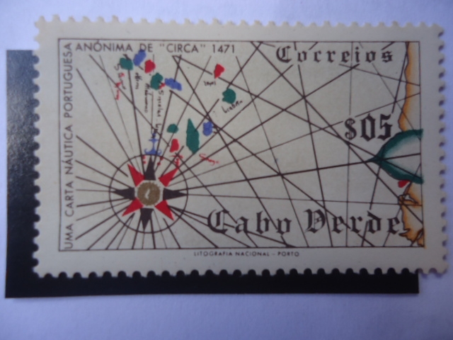 Carta Náutica Portuguesa-Tarjeta de Mar 1471 - Marineros Portugueses.
