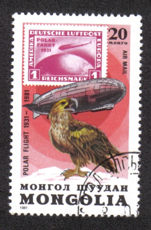 Vuelo polar de Graf Zeppelin, 50 aniversario. Águila pescadora (Pandion haliaetus)