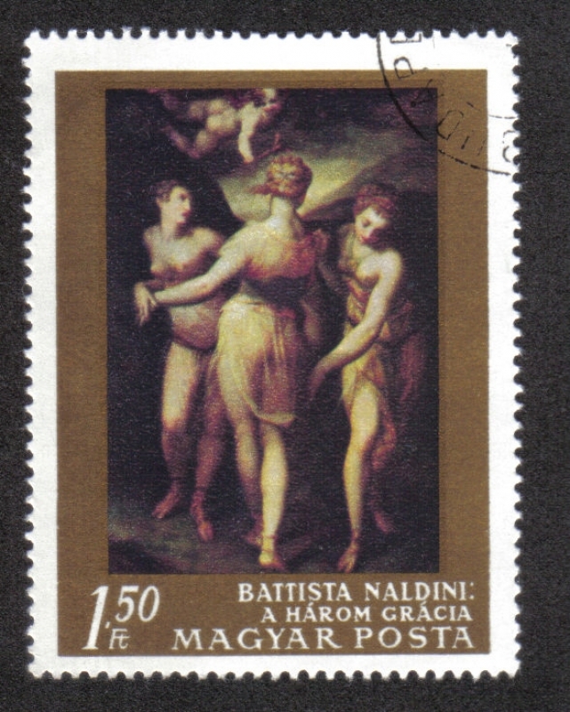 Pinturas de maestros italianos: Las tres gracias, de Battista Naldini