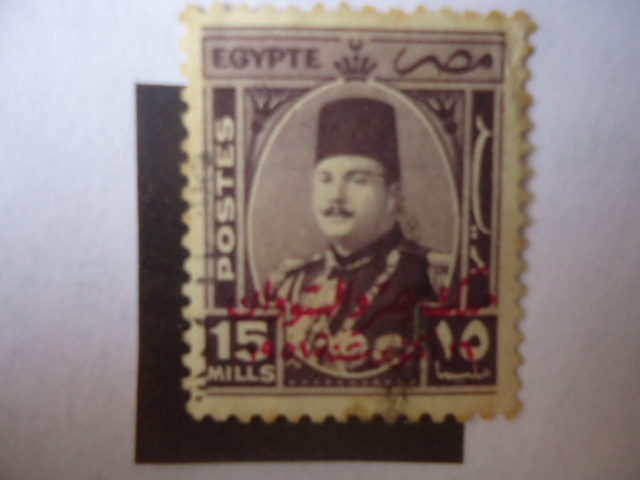 King Farouk With - Sello Sobreimpreso.