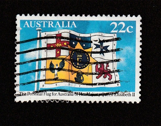 La bandera personal de Australia de su majestad la reina Isabel II