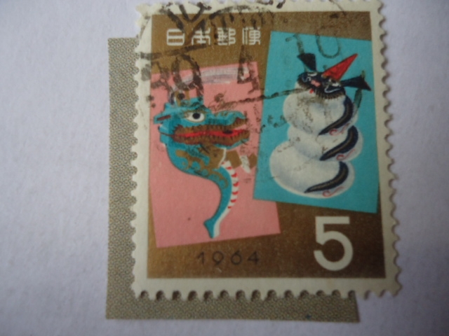 Horóscopo Chino - Año del Dragón - Saludos de Año Nuevo 1964.