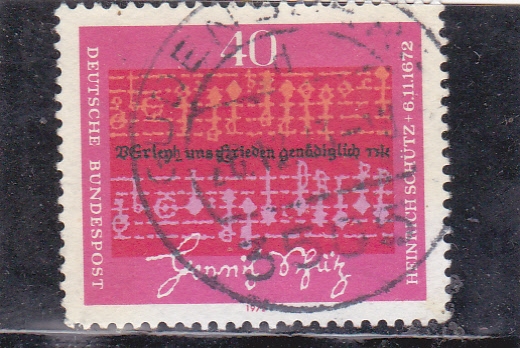 notas y texto de Heinrich Schütz