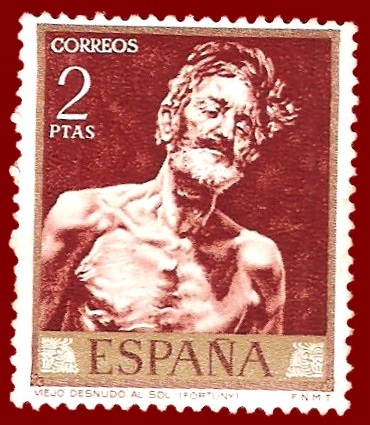 Edifil 1859 Viejo desnudo al sol  (Fortuny) 2 NUEVO