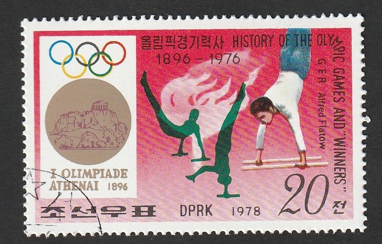 1501 A - Alfred Flatow, gimnasia, Medalla de oro en las Olimpiadas de Atenas 1896