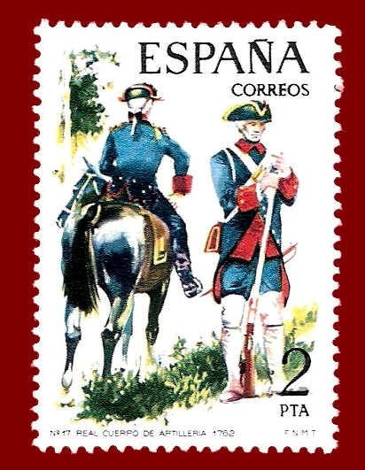 Edifil 2237 Real cuerpo de artillería 1762 2 NUEVO