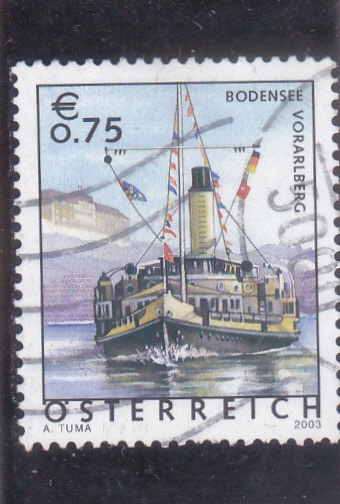 BARCO EN LAGO DE CONSTANZA 