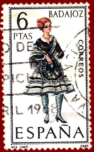 Edifil 1772 Traje regional Badajoz 6