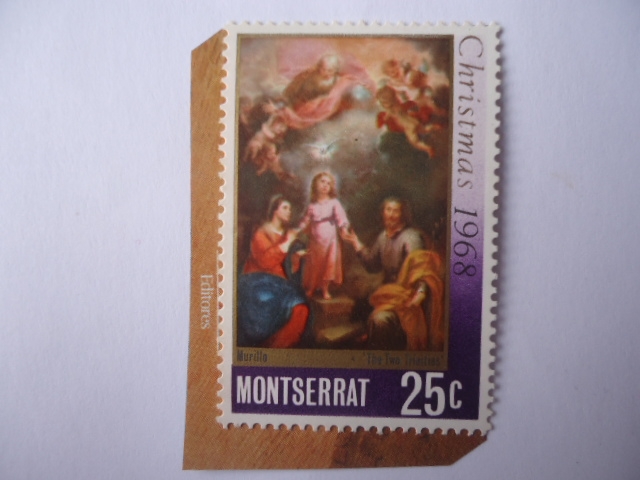 Montserrat-Colonias - Navidad 1968 - las Dos Trinidades- Oleo del Pintor Español,Bartolomé Esteban M