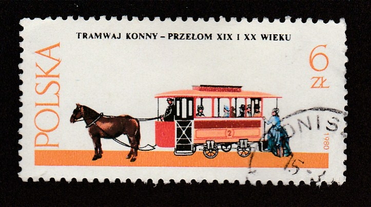 Tranvia con tracción animal