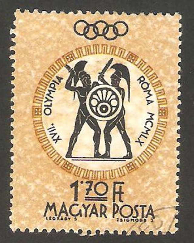 1387 - Olimpiadas de Roma, luchadores con espada