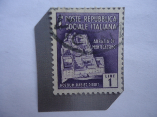 Abbadia Di Montecassino- Abadía de Monte Casino - República Social Italiana.