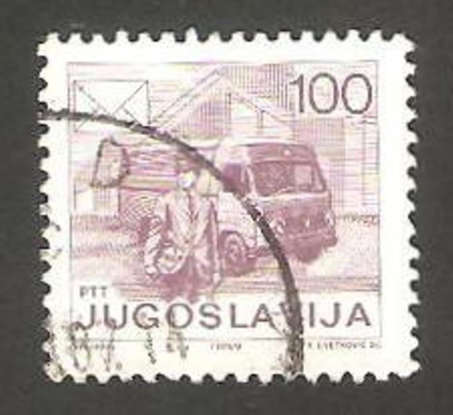 2055 A - Cartero y furgón postal