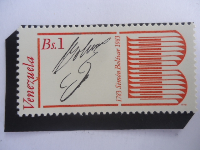 200 Aniversario del Nacimiento de Bilívar, 1783-1983 - Firma de Bolívar