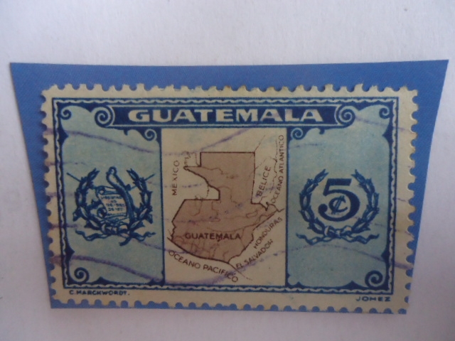 Mapa de Guatemala.