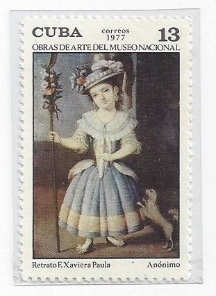 Obras de arte del museo nacional (retrato F. Xaviera Paula - Anonimo)