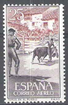 1266 Tauromaquia.Toros en el pueblo.