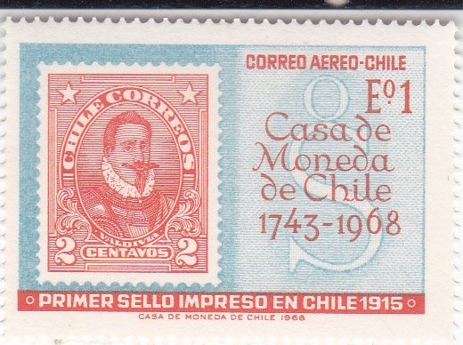 PRIMER SELLO IMPRESO EN CHILE