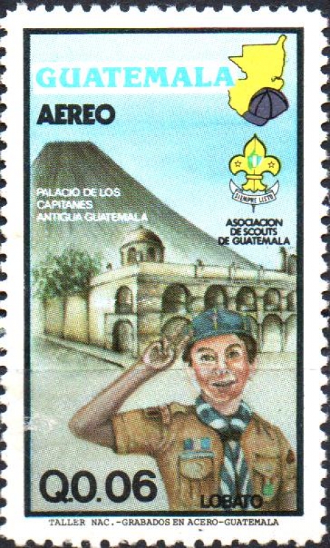 ASOCIACIÓN  DE  SCOUTS  DE  GUATEMALA.  LOBATO  Y  PALACIO  DE  LOS  CAPITANES  ANTIGUA  GUATEMALA.