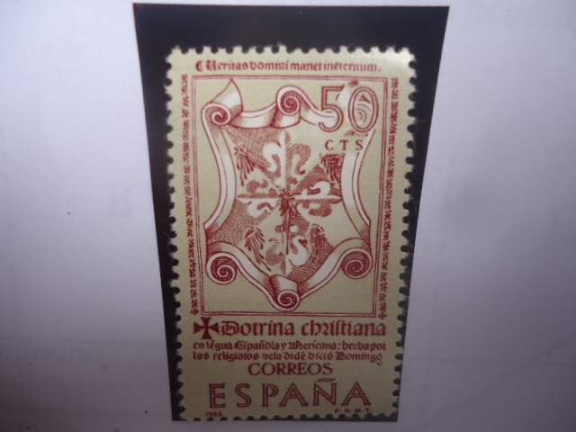 Ed:1751- Doctrina Cristina-Serie:Exploradores y Colonizadores de América - Portada de la Doctrina Cr
