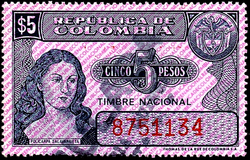 TIMBRE NACIONAL - POLICARPA SALAVARRIETA - SIN SERIE