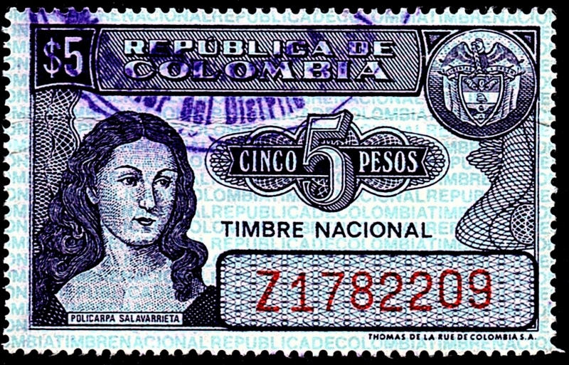 TIMBRE NACIONAL - POLICARPA SALAVARRIETA – SERIE Z