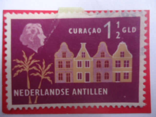 Curacao 1,1/2- Edificios Antiguos, Curacao -Serie:Turismo-Nederlanse Antillen.