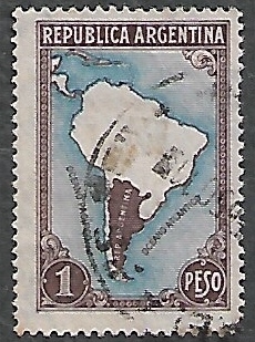 Localización de Argentina en América del Sur 