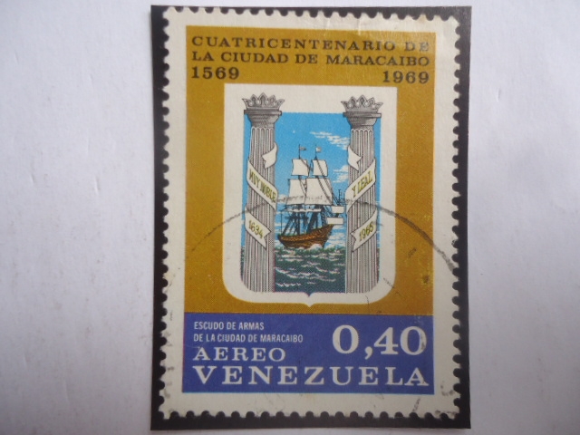 Cutricentenario de la Ciudad de Maracaibo (1569-1969)-Escudo de arma de la Ciudad de Maracaibo.