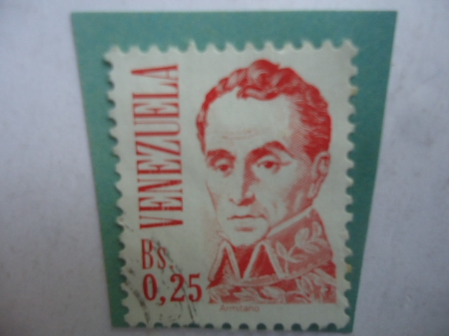 Simón Bolívar (1783-1830) Retrato del Pintor Santafereño: José María Espinosa (1796-1883)- Sello del