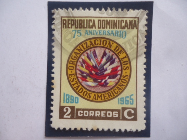 OEA-75°Aniversario (1890-1965)-Organización de los Estados Americanos. - Emblema.