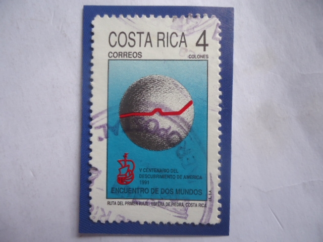 V°Centenario del Descubrimiento  de América (1492-1992) - Encuentro de Dos Mundos - Ruta del primer 
