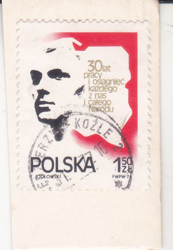 Hombre y mapa de Polonia