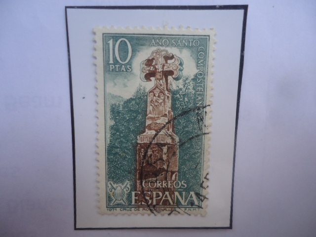Ed:2053- Año Santo Compostelano-Cruz de Roncesvalles (Cruz de los Peregrinos ó Cruz Vieja-1880-S.XIX