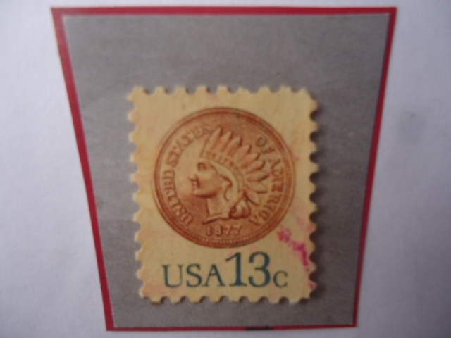 Indian Head penny, 1877 - Cabeza de Indio - Serie: 1975- 1981