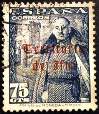 IFNI. Sellos de España de 1948.  Habilitados
