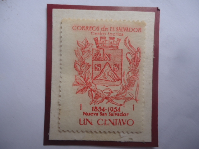 Escudo de Armas de la Nueva San Salvado-100Años de la Ciudad Nueva San Salvador (1854-1954)