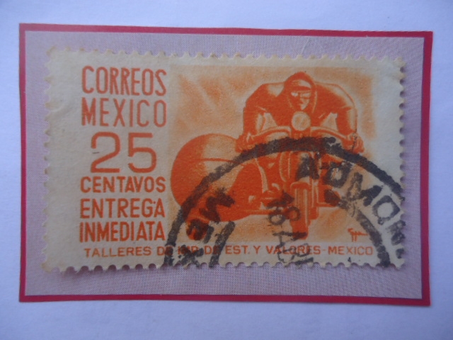 Correo de Mexico - Entrega Inmediata- Sello de 25 Ctvos. Año 1954.