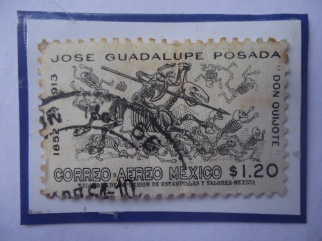 Pintura: Don Quijote -José Guadalupe Posada Aguilar (1852-1913) Caricaturista y Pintor Mexican- Sell