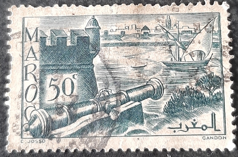 MARRUECOS FRANCÉS 1945. Murallas de Salé